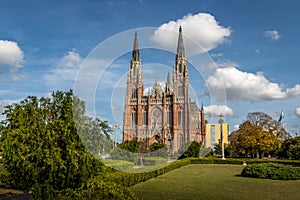 La Plata Cathedral and Plaza Moreno - La Plata, Buenos Aires Province, Argentina photo