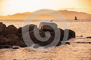 La playa de Samil at Vigo, Spain