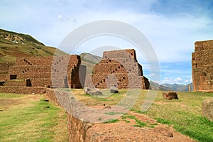 La Portada de Rumicolca, Ancient Gates and Aqueducts Near Lake Huacarpay in Cusco Region, Quispicanchi Province, Peru photo