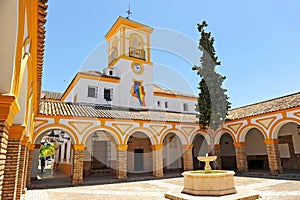 Plaza del Cabildo and Town Hall in La Puebla de Cazalla, Spain photo