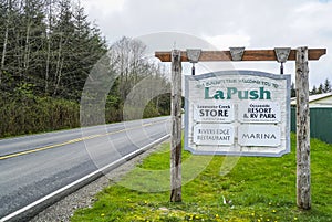 La Push Welcome sign - the beach in the reservation of the Quileute tribe - FORKS - WASHINGTON