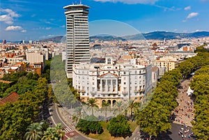 La Rambla in Barcelona, Catalonia, Spain