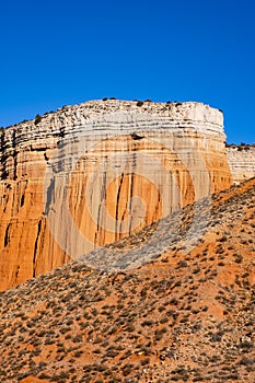 La Rambla de Barrachina desert place of red shales of Teruel