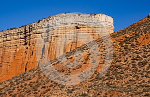 La Rambla de Barrachina desert place of red shales of Teruel