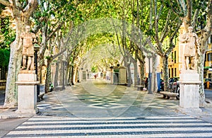La Rambla street in Palma de Majorca