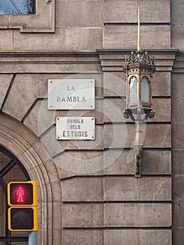 La Rambla streetsign