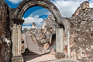 La Recoleccion Architectural Complex in Antigua, Guetemala. It is a former church and monastery of the Order of the Recollects. an