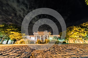 La Recoleta cemetery at night. Buenos Aires, Argentina