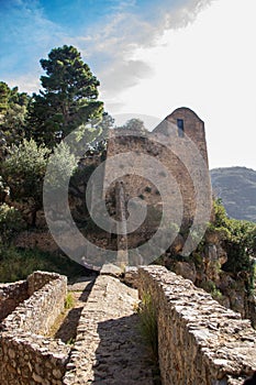 La rocca di Cefalu , the rock of Cefalu and the ruins of the old castle