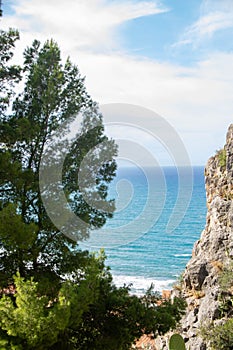 La rocca di Cefalu , the rock of Cefalu and the ruins of the old castle