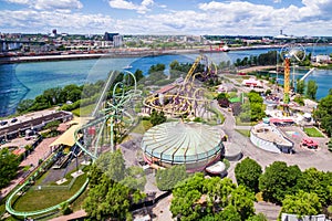 La Ronde Amusement Park in Montreal, Canada, Aerial View