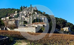 La Roque-sur-Ceze village in France