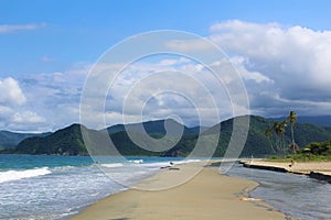 La Rosa beach under renovation on the coast of Venezuela near Puerto Cabello