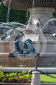 La rotonde fountain in Aix-en-Provence photo