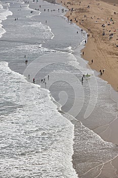 La Salvaje beach from above. Basque country, Spain