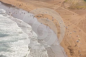 La Salvaje beach viewed from above. Basque country, Spain