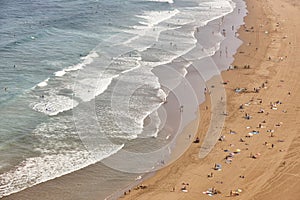 La Salvaje beach viewed from above. Basque country, Spain