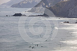 La Salvaje beach viewed from above. Basque country, Spain photo