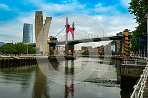 La salve zubia bridge in spanish city Bilbao photo