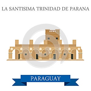 La Santisima Trinidad De Parana Paraguay vector flat attraction photo