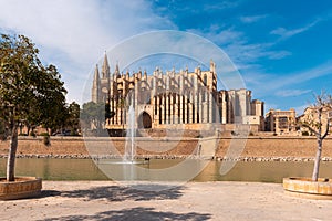 La Seu, the gothic cathedral de Palma de Mallorca Baleares, Spain