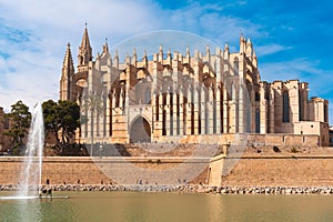 La Seu, the gothic cathedral , Mallorca, Baleares, Spain