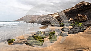 La Solapa, a Virgin Gold-Colored Sandy Beach in Fuerteventura photo