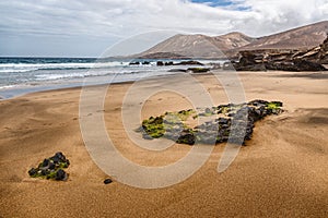 La Solapa, a Virgin Gold-Colored Sandy Beach in Fuerteventura photo