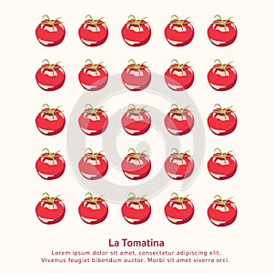 La tomatina tomato festival pattern background photo