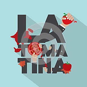 La Tomatina Typography Design