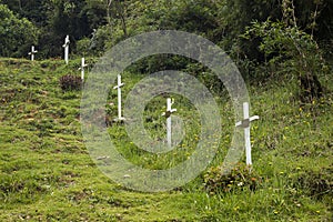 La Union, Antioquia - Colombia - May 28, 2022. Site of the plane crash, which among the passengers were players of the Brazilian photo