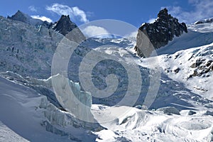 La Vallee Blanche Glacier photo