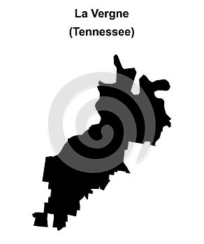 La Vergne outline map
