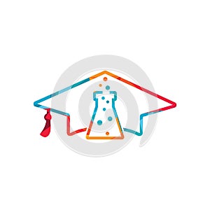 Lab Academy vector logo design. photo