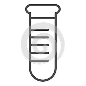 Lab analysis linear icon. Thin line illustration. Blood test. Laboratory diagnostics. Test tubes rack. Contour symbol.