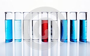 Lab Cryogenic Vials on White Background