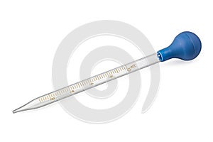 Lab dropper pipet isolated on white background