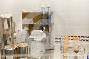 Lab equipment fume hood in laboratory