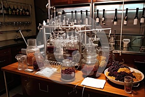 lab equipment for wine analysis and quality control
