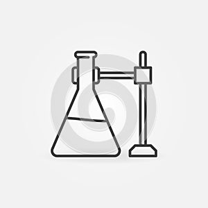 Lab Flask vector concept thin line icon or sign