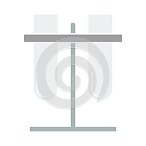 Lab Flasks Attached To Stand Icon