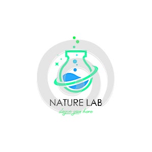 Lab logo vector. Lab logo template. Science lab logo
