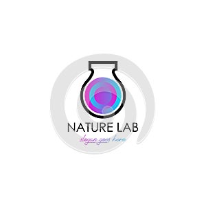 Lab logo vector. Lab logo template. Science lab logo