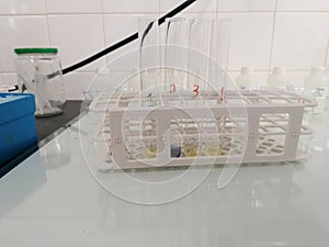 Lab material with samples photo