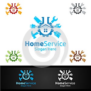 Lab Real Estate and Fix Home Repair Services Logo