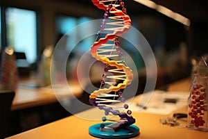 Lab setting DNA model displayed on the table