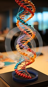 Lab setting DNA model displayed on the table