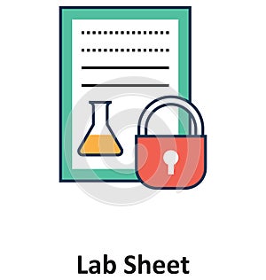 Lab Sheet Isolated and Vector Icon for Technology