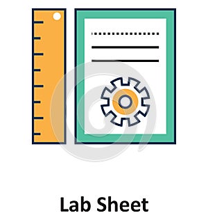 Lab Sheet Isolated and Vector Icon for Technology