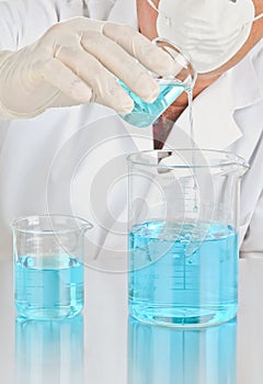 Lab Technician Experimenting